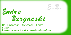 endre murgacski business card